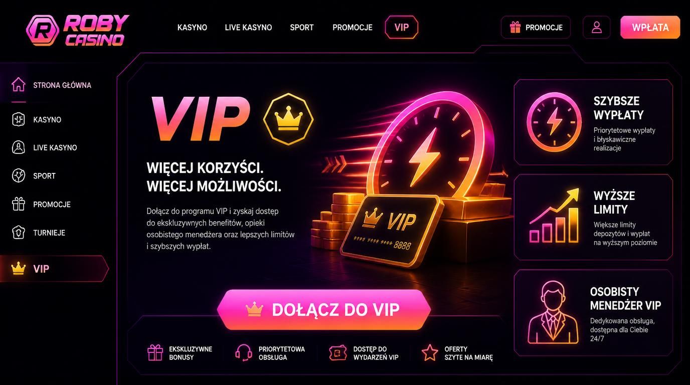 Strefa VIP w Roby Casino