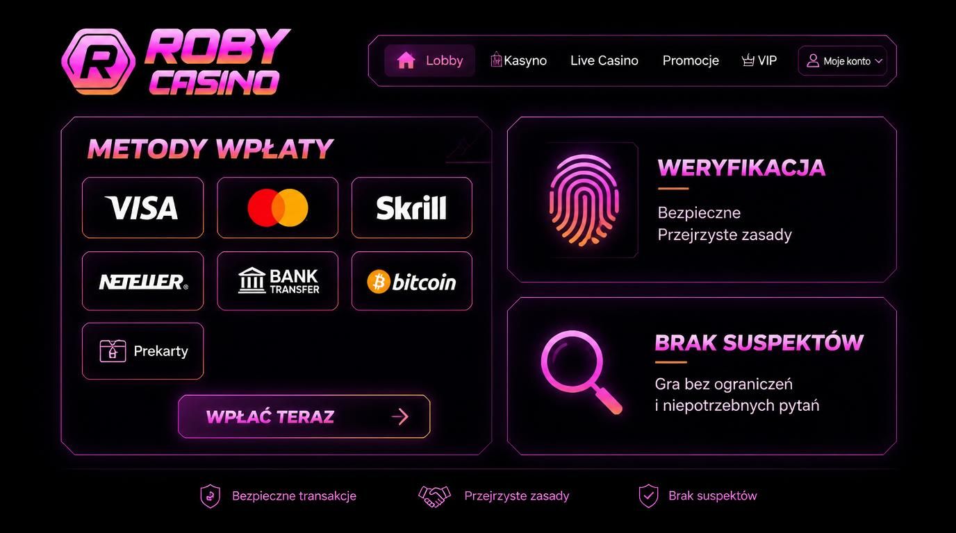 różnorodność metod wpłat z ikonami i oznaczeniem bezpieczeństwa